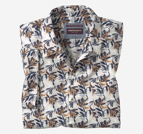 Camp Shirt - Ivory Foliage