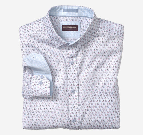 Printed Cotton Shirt - Pink Cocktail