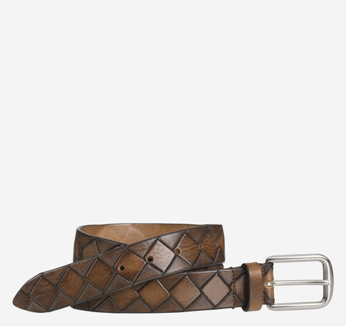 Basketweave Belt - Tan