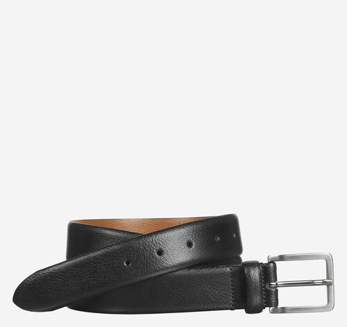 Feather-Edge Dress Belt - Black