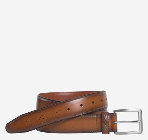 Burnished Leather Belt - Tan