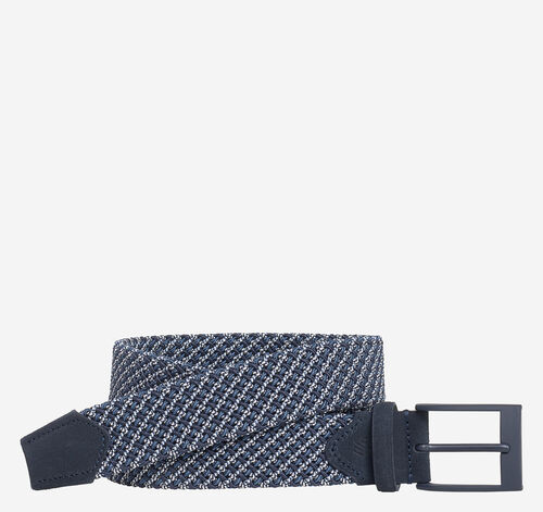 Tubular Woven Belt - Navy/White