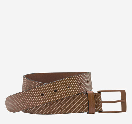 Ghost Diagonal Etched Belt - Tan