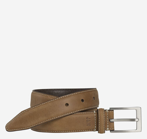 Boys Oiled Leather Belt - Tan