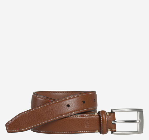 Boys Top Stitch Belt - Tan