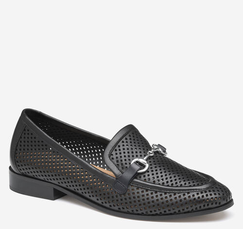 Ali Perfed Bit Loafer - Black Glove Leather