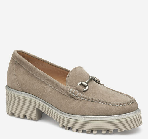 Emmalynn Bit Loafer - Taupe Suede