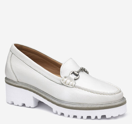 Emmalynn Bit Loafer - White Calfskin