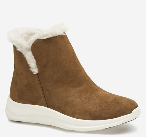 XC4® Mollie Bootie - Whiskey Waterproof Suede/Faux Fur