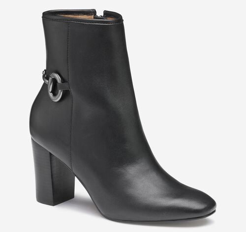 Charlotte Bit Bootie - Black Glove Leather