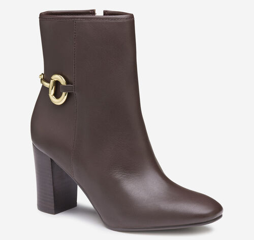 Charlotte Bit Bootie - Brown Glove Leather