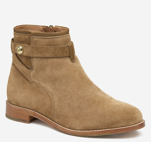 Darby Snap Bootie - Chesnut Suede