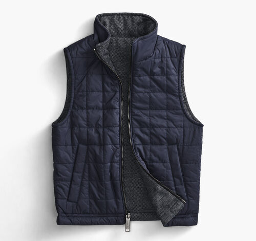 Boys Reversible Vest - Navy/Charcoal